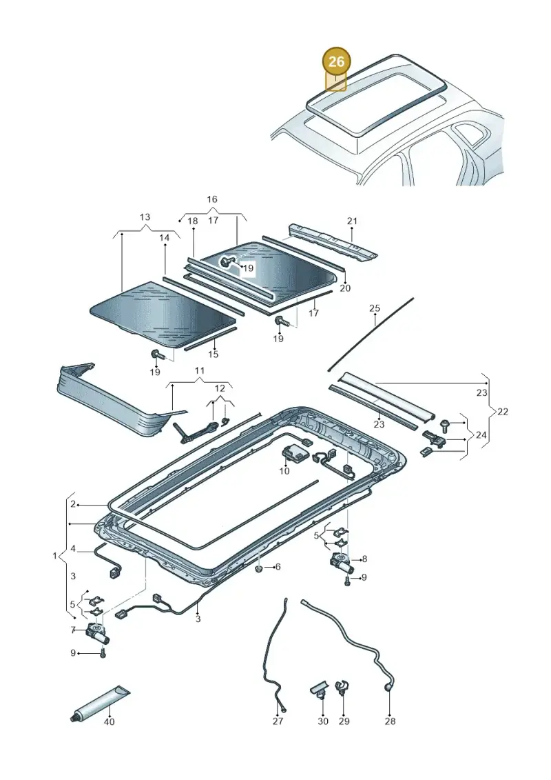 3G9877459 — Audi Q5 (2016-2020) diagram 896877000, position 26