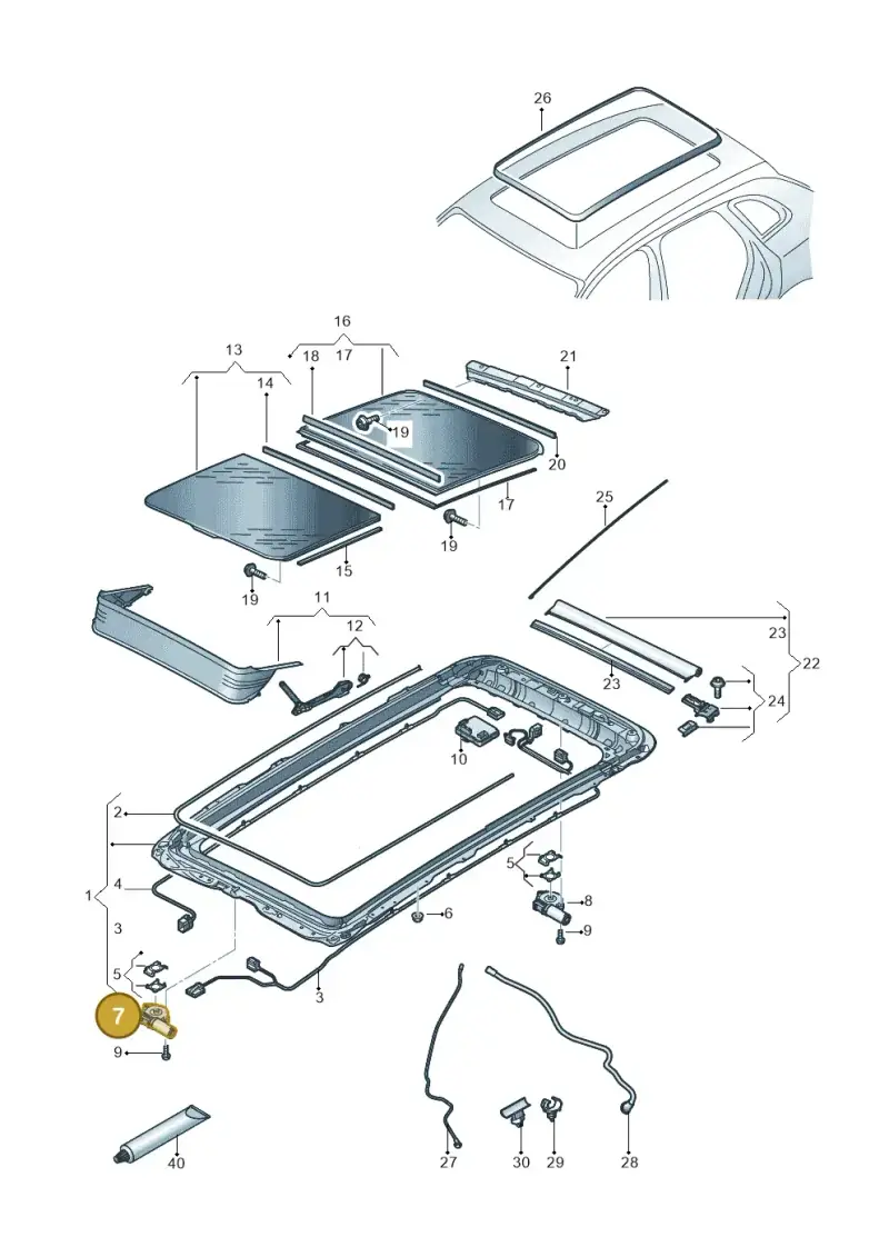 3G9877795F — Audi Q5 (2016-2020) diagram 896877000, position 7