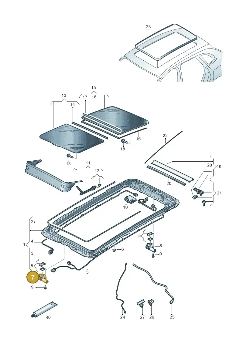 3G9877795J — Audi Q5 (2016-2020) diagram 896877010, position 7