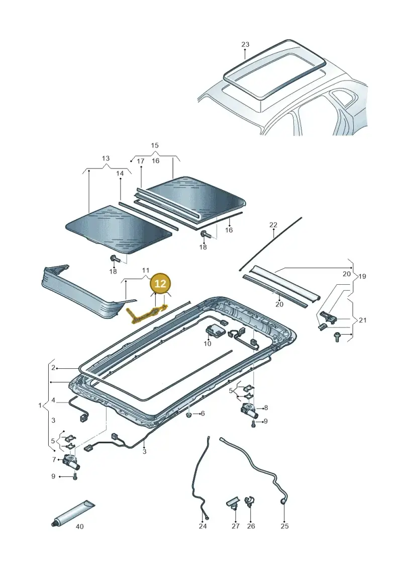3G9898671A — Audi Q5 (2016-2020) diagram 896877010, position 12