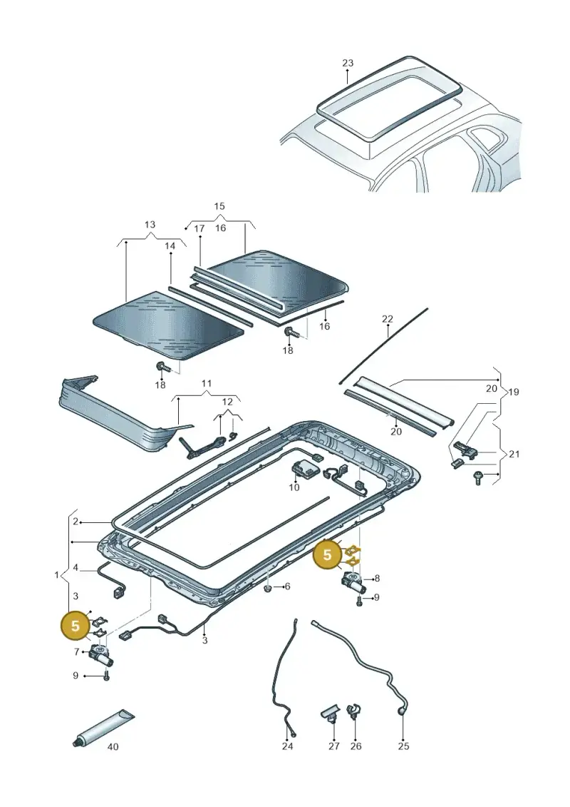 3G9898804A — Audi Q5 (2016-2020) diagram 896877010, position 5
