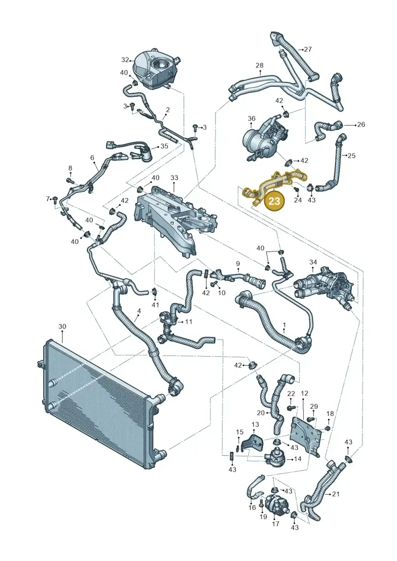 3Q0121064AE — Audi A3 Sportback (2019-2021) diagram 596121017, position 23