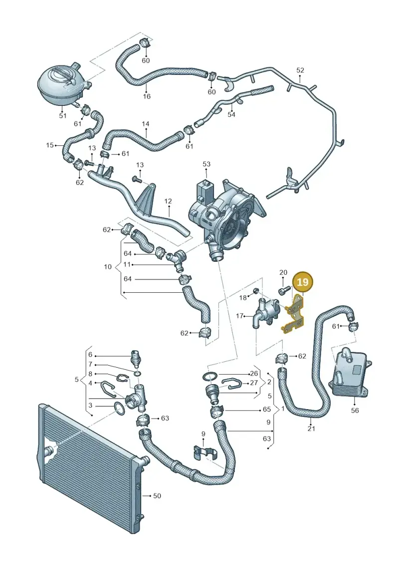3Q0121093AJ — Audi Q3 quattro (2018-2019) diagram 884121100, position 19