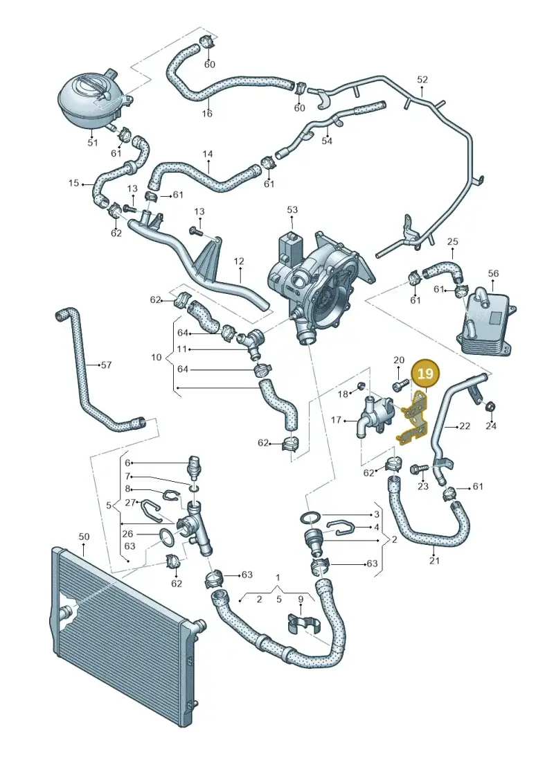 3Q0121093AJ — Audi A3 Sportback (2019-2021) diagram 890121480, position 19