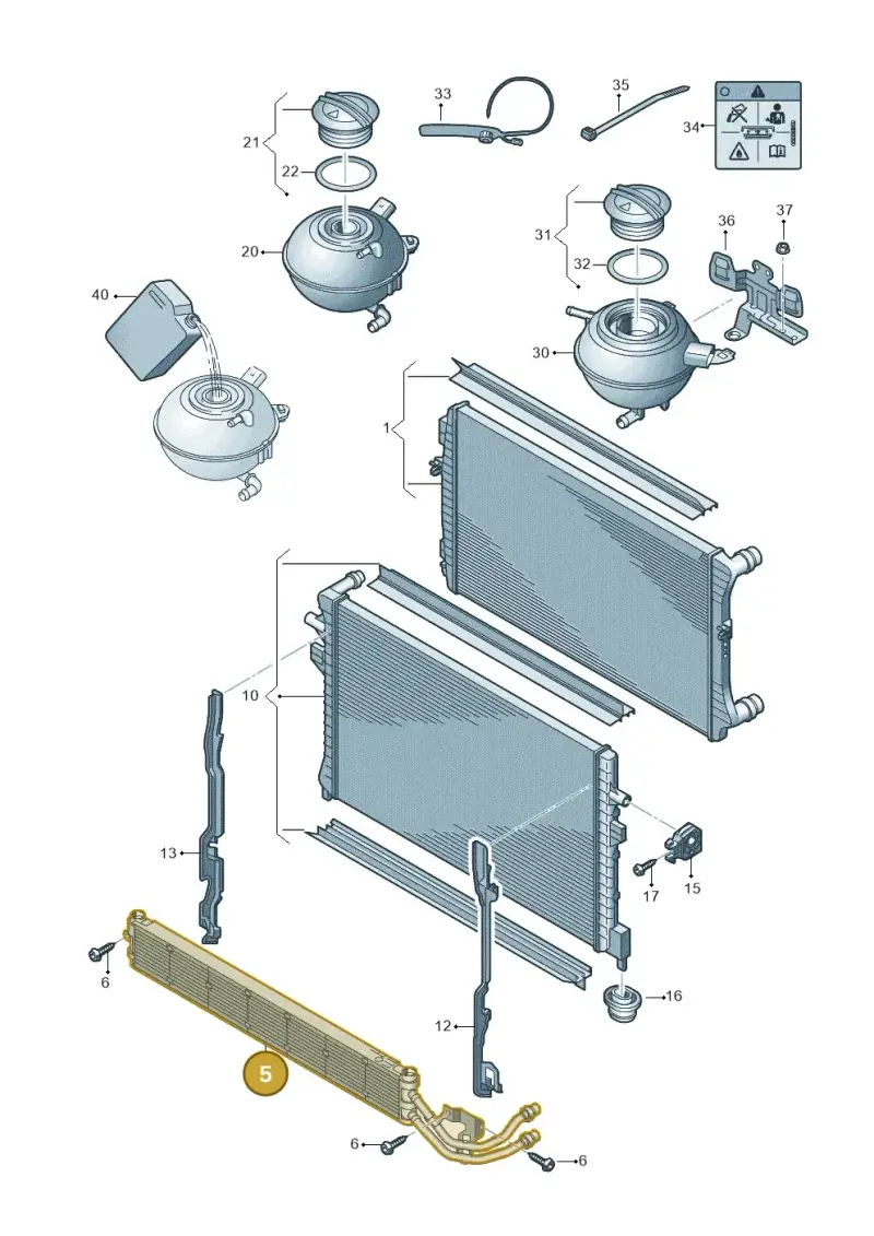 3Q0121251B — Audi A3 Sportback (2016-2020) diagram 745121650, position 5