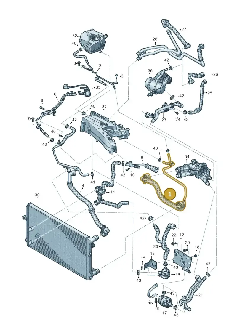 3Q0122101CH — Audi A3 Sportback (2019-2021) diagram 596121017, position 1