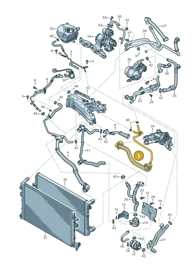 3Q0122101CH — Audi A3 Sportback (2019-2021) diagram 596121132, position 1