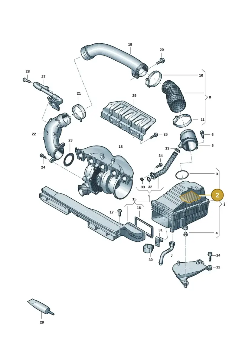 3Q0129620A — Audi RSQ3 Sportback (2019-2024) diagram f3z133030, position 2