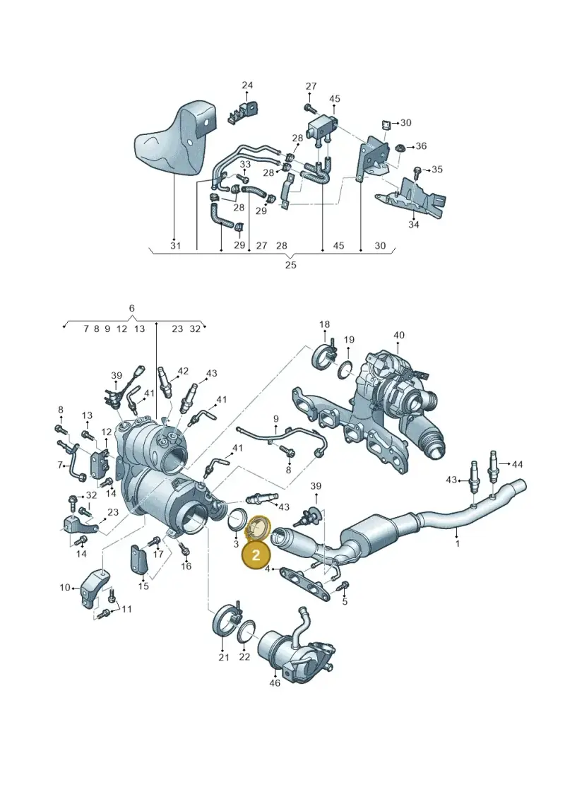3Q0253725A — Audi A3 Sportback (2019-2021) diagram 596253660, position 2