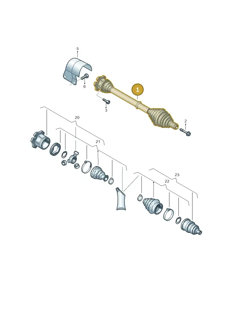 3Q0407271AC — Audi TTS Coupe 2.0 (2014-2023) diagram 890407130, position 1