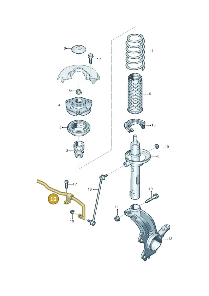 3Q0411303D — Audi RSQ3 Sportback (2019-2024) diagram 753411000, position 16