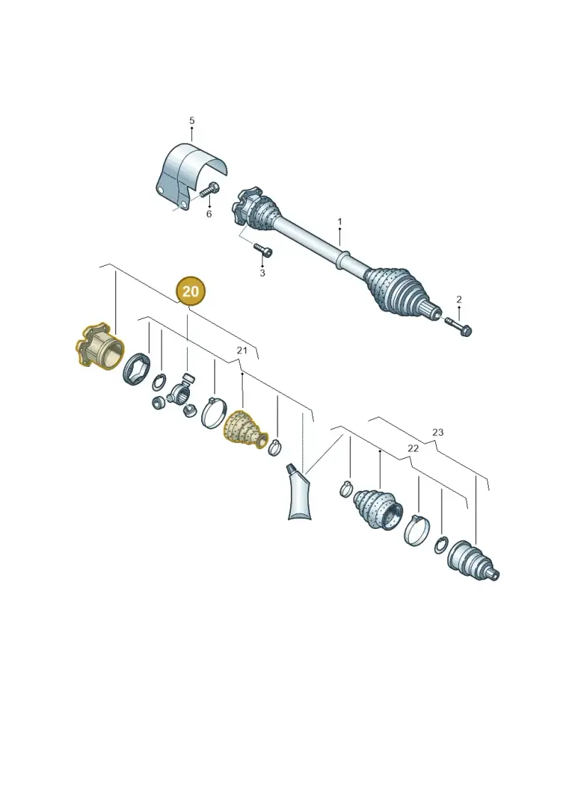 3Q0498103X — Audi A3 Sportback (2016-2020) diagram 890407130, position 20