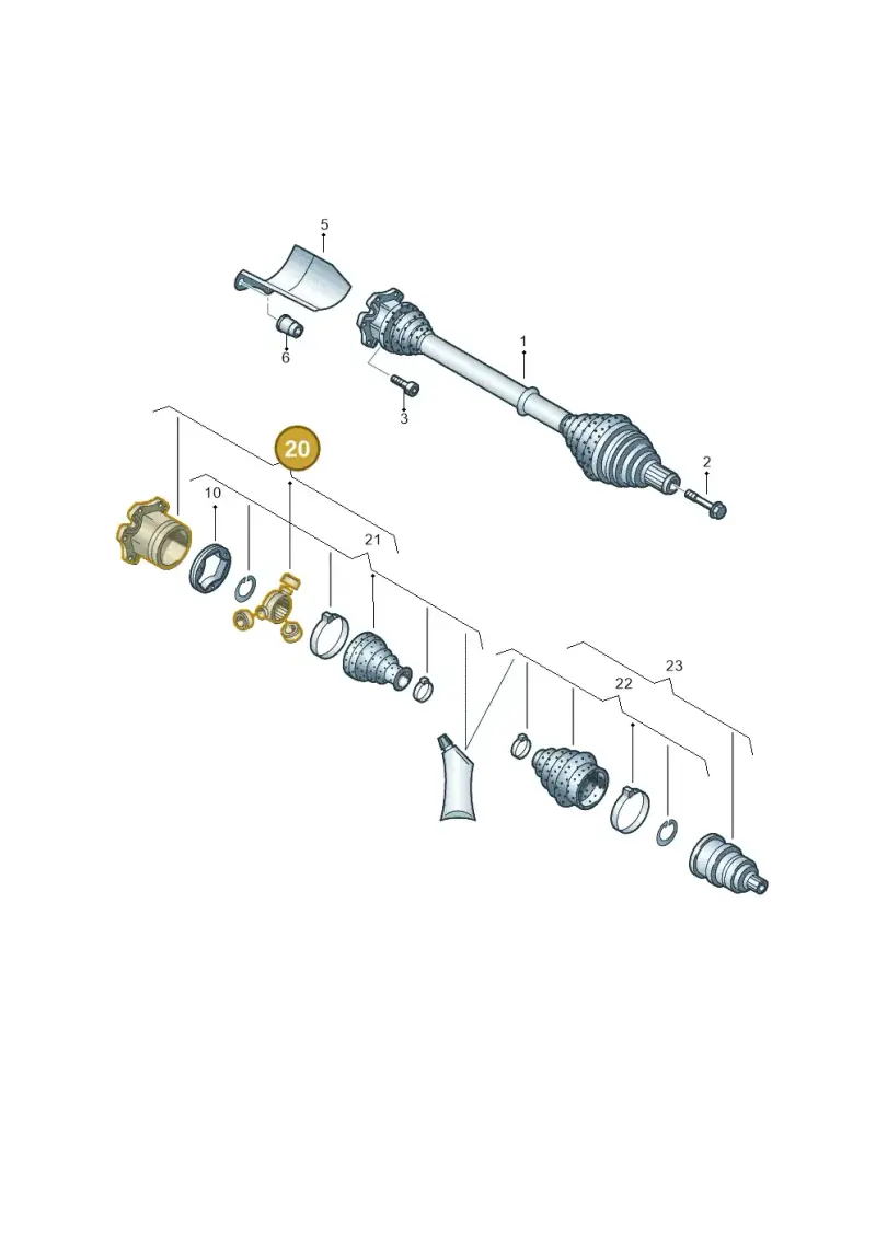 3Q0498103X — Audi A3 Sportback (2016-2020) diagram 890407140, position 20