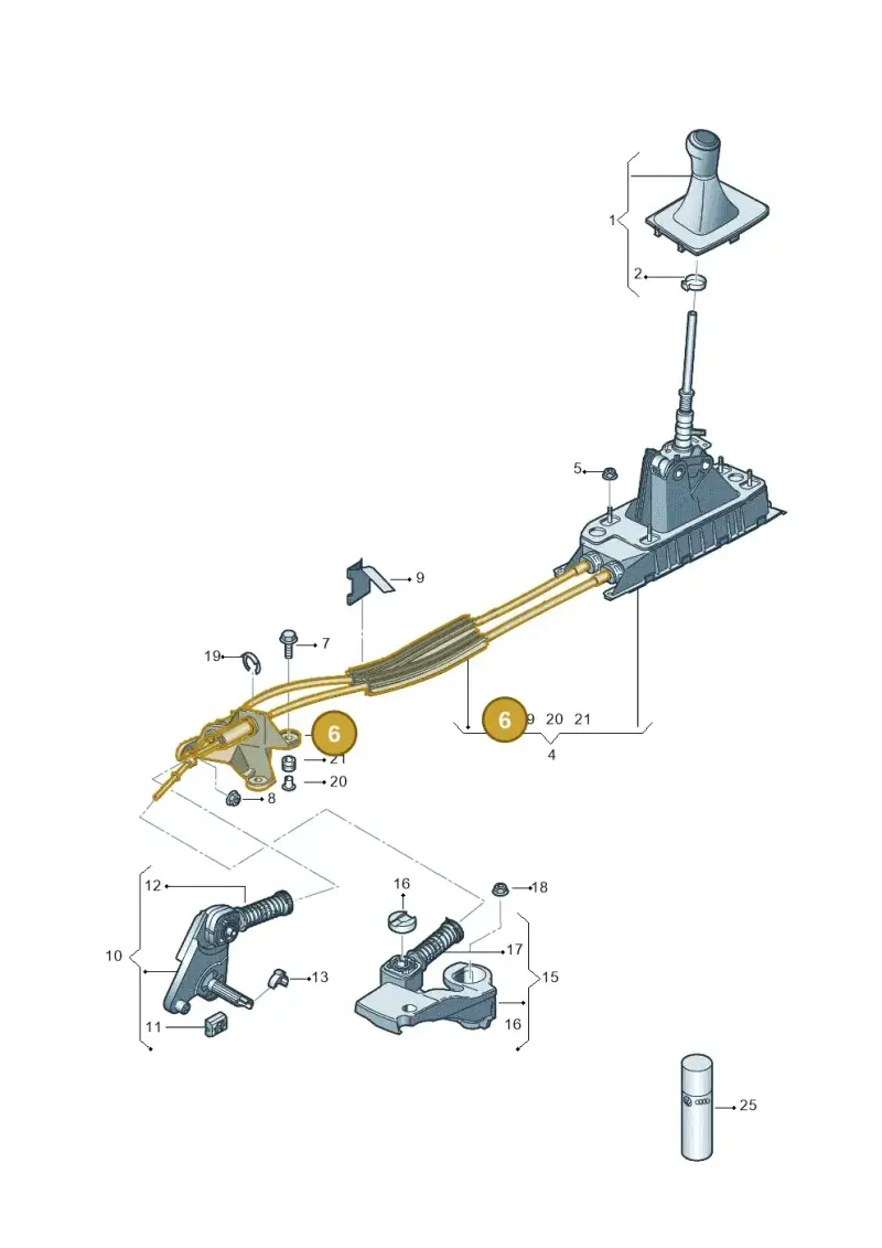 3Q0711789 — Audi Q3 quattro (2018-2019) diagram 597711040, position 6