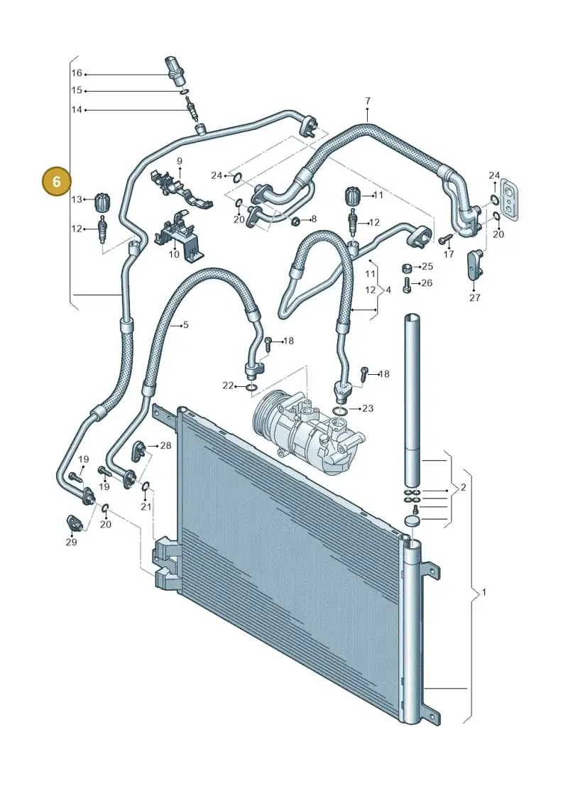 3Q0816741G — Audi TTS Coupe 2.0 (2014-2023) diagram 850260400, position 6