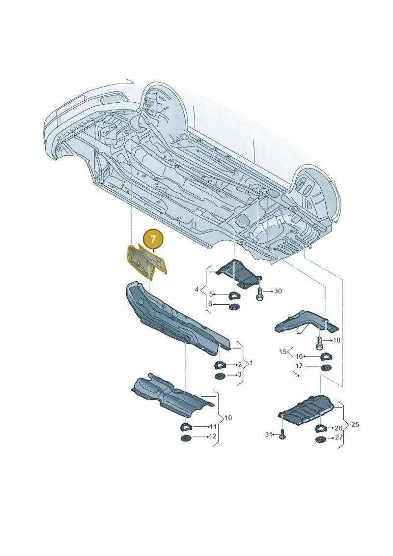 3Q0825469 — Audi A3 Sportback (2019-2021) diagram 596825500, position 7