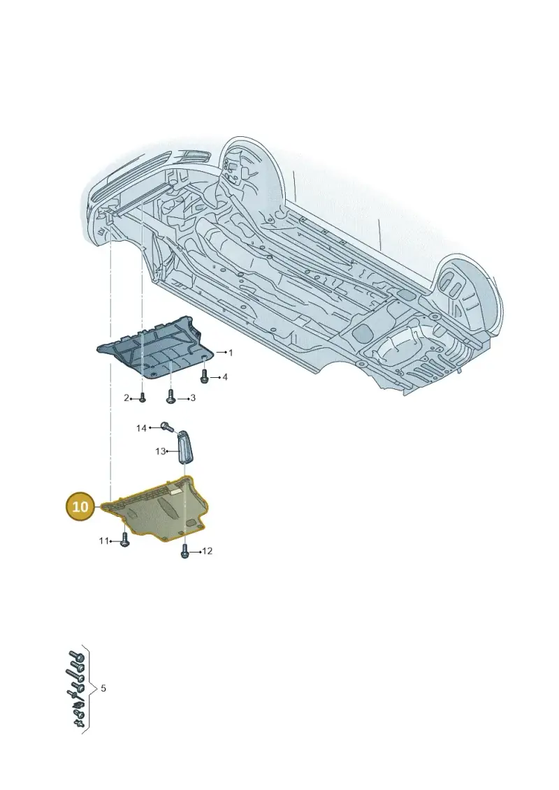 3Q0825901B — Audi A3 Sportback (2019-2021) diagram 596825100, position 10