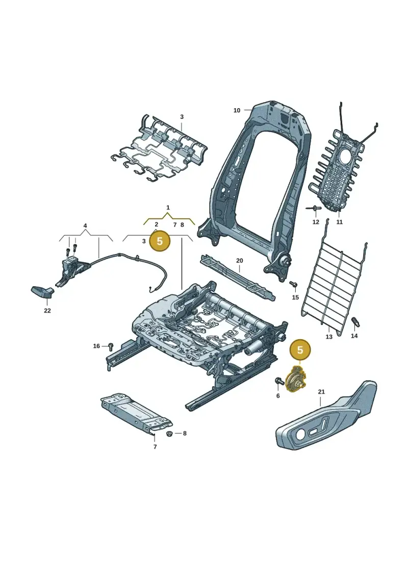 3Q0881054 — Audi A5 Limo 2.0 (2024-) diagram 8wy881000, position 5