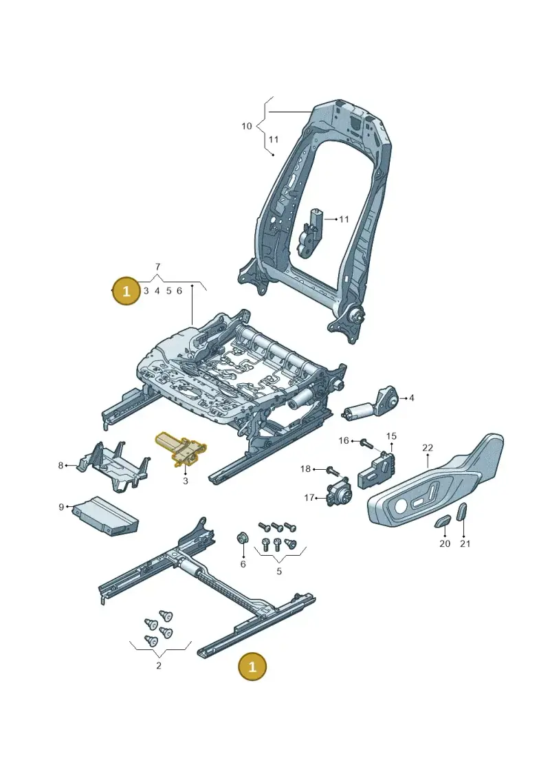 3Q0881184A — Audi Q4 Sportback (2021-2022) diagram 596959200, position 1
