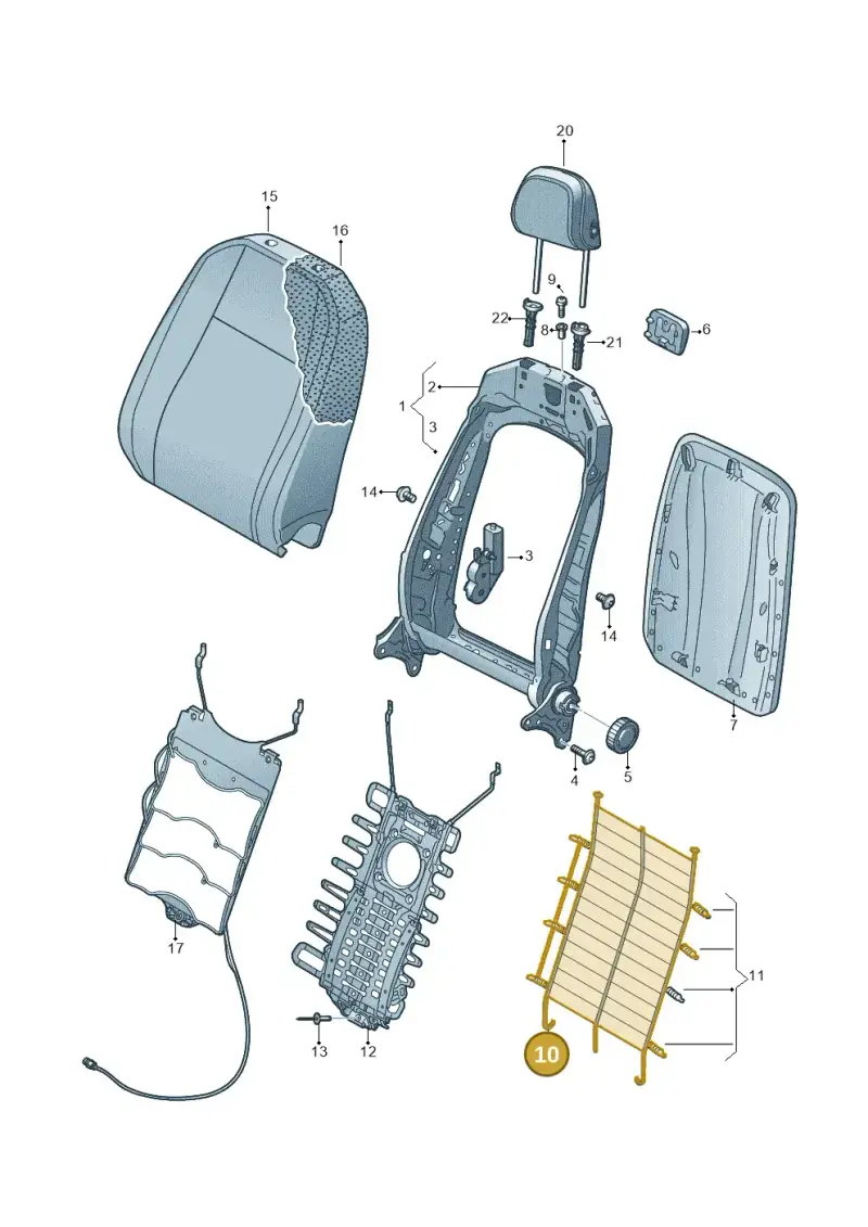 3Q0881703A — Audi Q4 Sportback (2021-2022) diagram 596881500, position 10