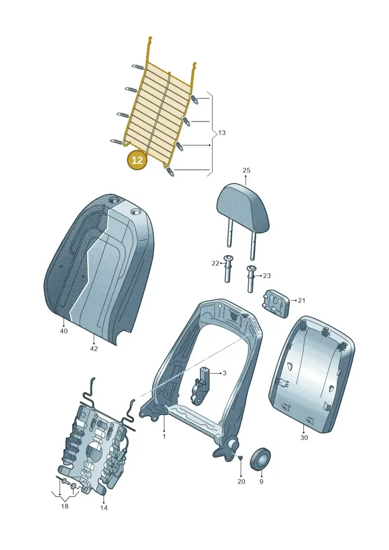 3Q0881703A — Audi RSQ3 Sportback (2019-2024) diagram 597881050, position 12
