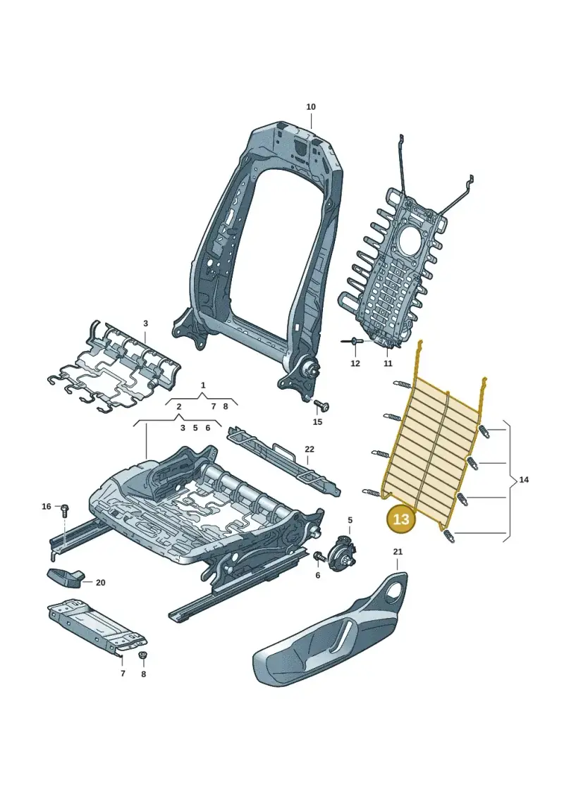 3Q0881703A — Audi Q6 e-tron (2023-) diagram f5y881000, position 13