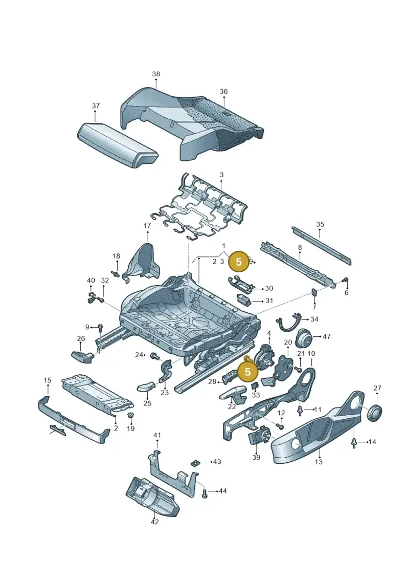3Q0881955 — Audi Q4 Sportback (2021-2022) diagram 596881000, position 5
