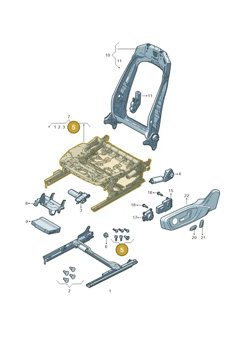 3Q0898716A — Audi Q4 Sportback (2021-2022) diagram 596959200, position 5
