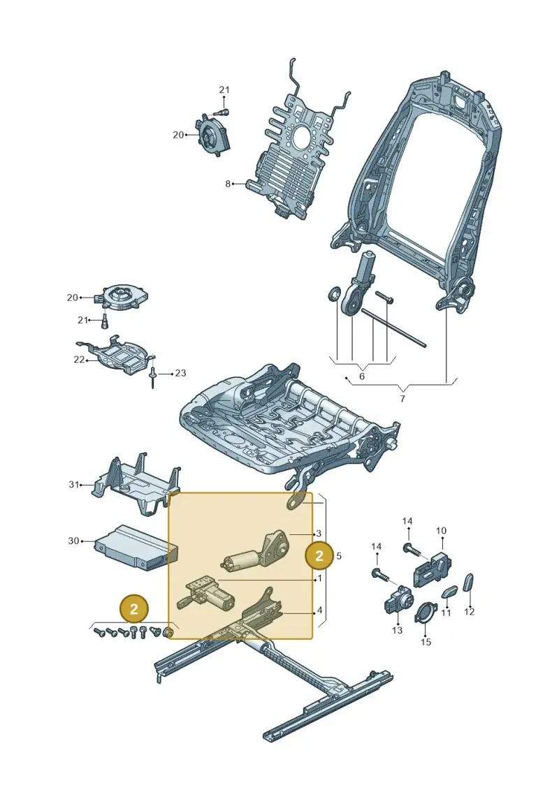 3Q0898716A — Audi Q8 Quattro 3,0 (2018-) diagram 859959200, position 2
