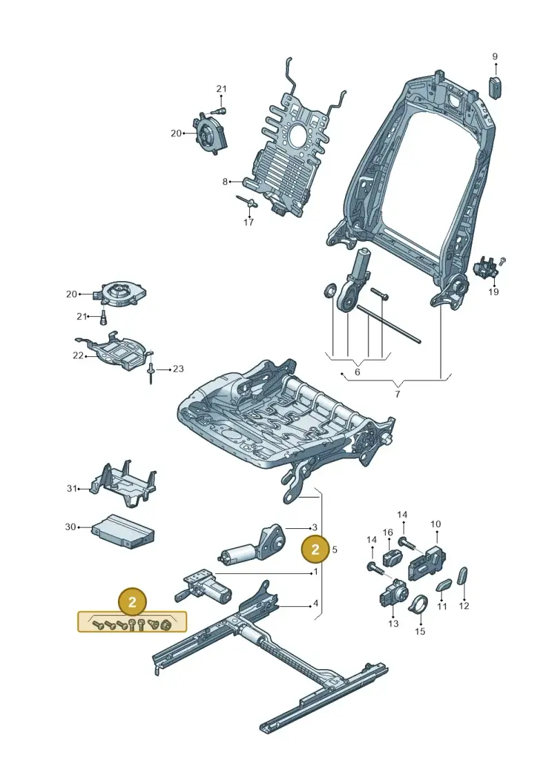 3Q0898716A — Audi RS5 Sportback (2017-) diagram 897959200, position 2