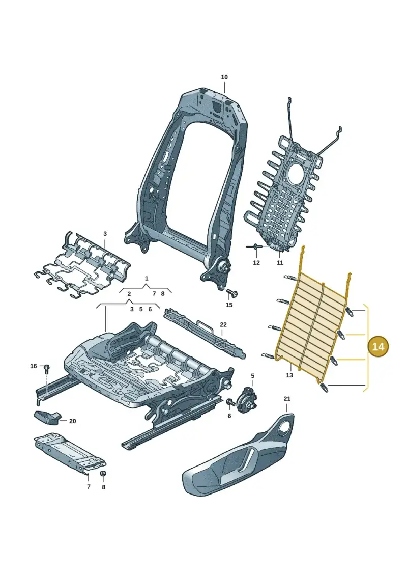 3Q0898955 — Audi Q6 e-tron (2023-) diagram f5y881000, position 14