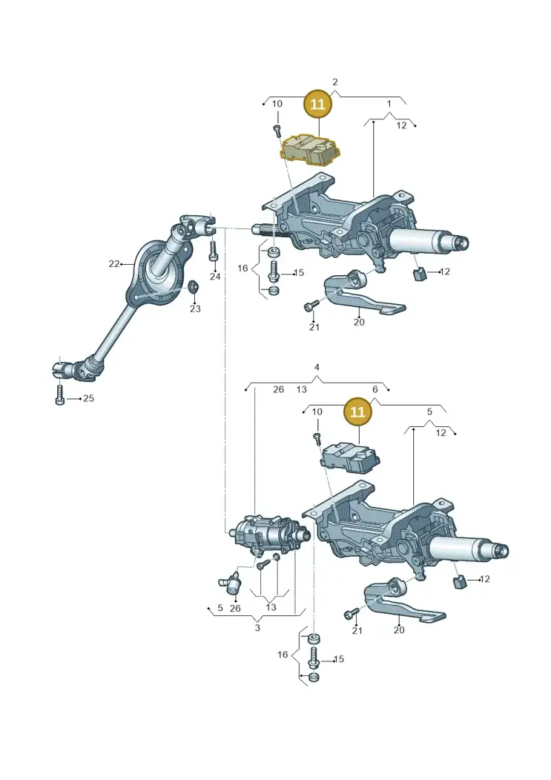 3Q0905861A — Audi RS4 Avant (2017-) diagram 849419500, position 11