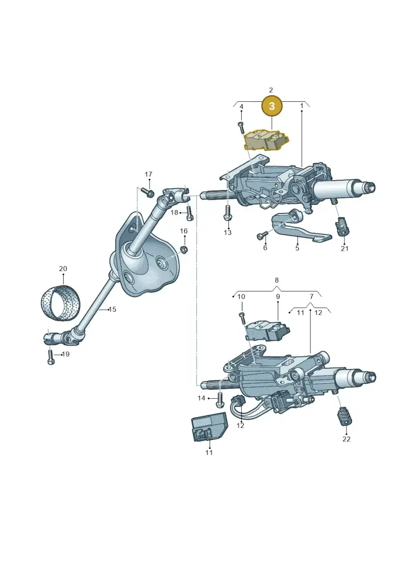 3Q0905861A — Audi Q8 Quattro 3,0 (2018-) diagram 859419500, position 3