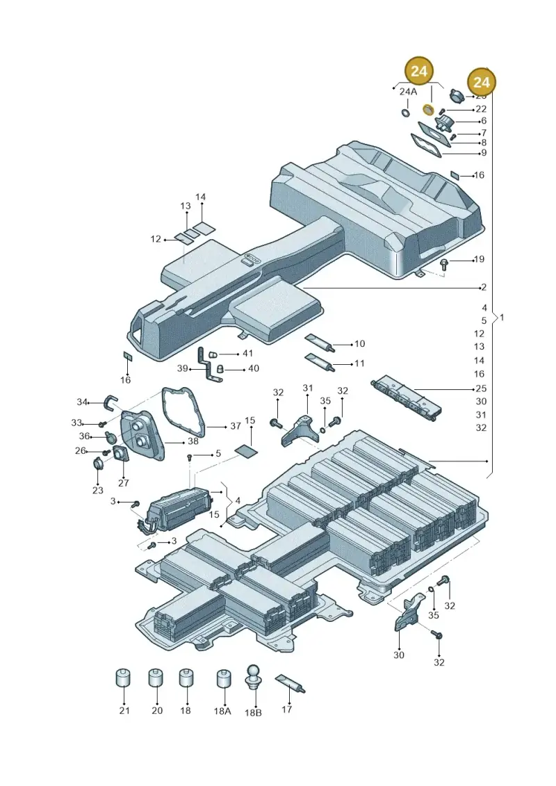 3Q0915754A — Audi Q2L BEV (2019-2023) diagram 535915050, position 24