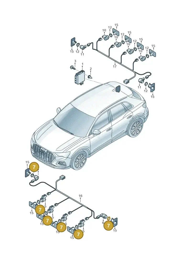 3Q0919133 — Audi Q4 Sportback (2021-2022) diagram 89a919200, position 7