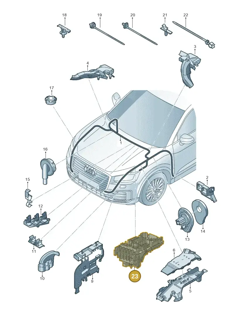 3Q0937125 — Audi Q2 2.0 TDI (2016-2018) diagram 803971870, position 23