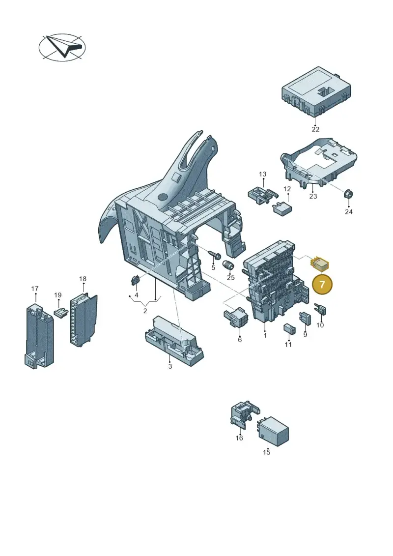 3Q0951253 — Audi RSQ3 Sportback (2019-2024) diagram 745937000, position 7