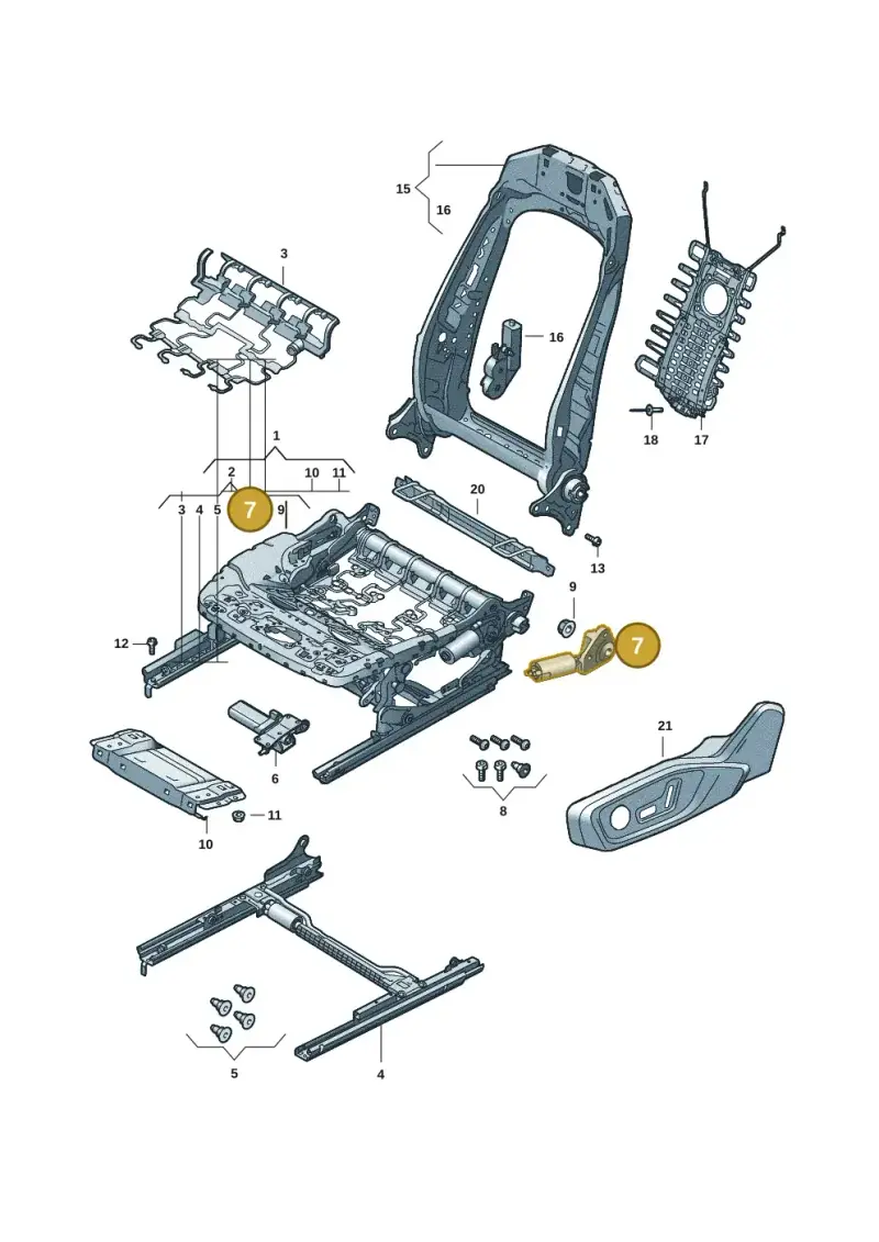 3Q0959111 — Audi A5 Limo 2.0 (2024-) diagram 8wy881100, position 7