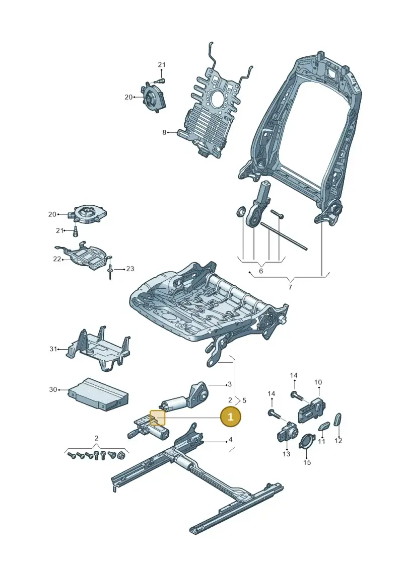 3Q0959247 — Audi Q8 Quattro 3,0 (2018-) diagram 859959200, position 1