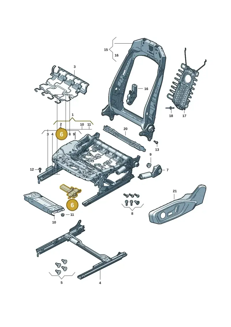 3Q0959248 — Audi A5 Limo 2.0 (2024-) diagram 8wy881100, position 6