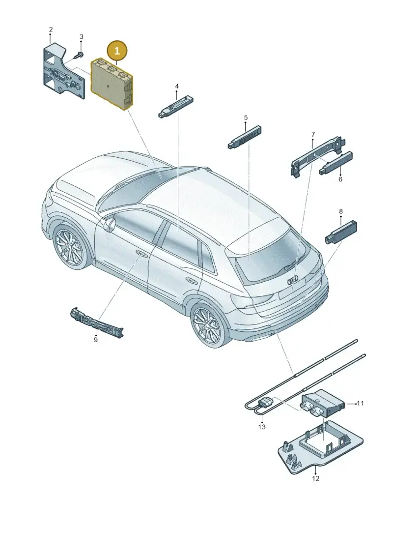 3Q0959435Q — Audi RSQ3 Sportback (2019-2024) diagram 597909000, position 1