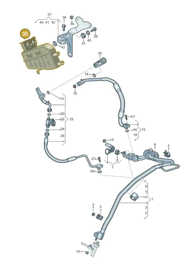 3Q0963231F — Audi A6 2.0 (2018-) diagram 435260850, position 35