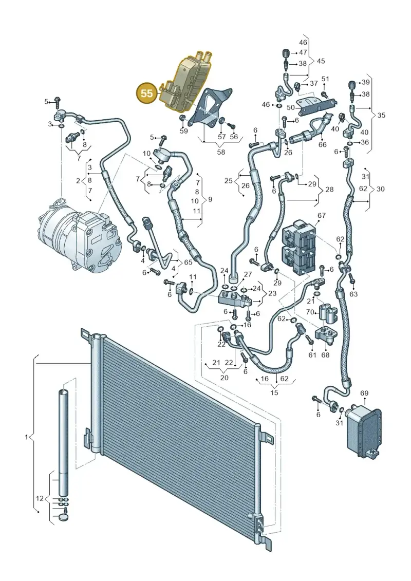 3Q0963231F — Audi Q8 e-tron (2018-2020) diagram 586260700, position 55