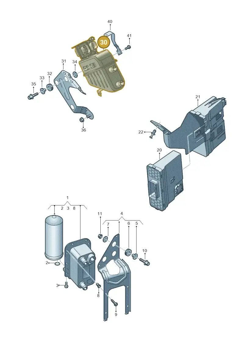 3Q0963231F — Audi Q5 (2016-2020) diagram 896260780, position 30