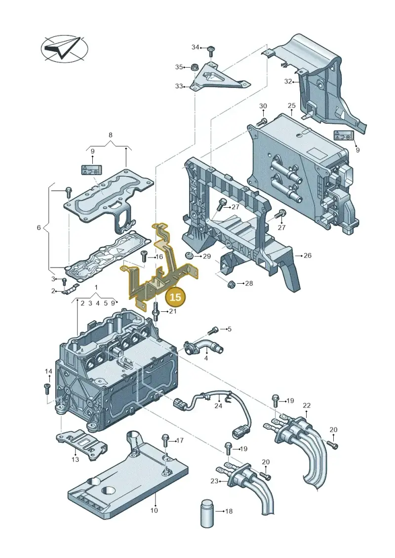3Q0971844B — Audi Q3 quattro (2018-2019) diagram 597907080, position 15