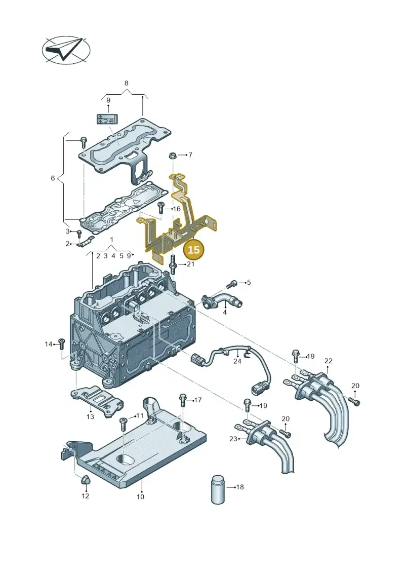 3Q0971844B — Audi A3 Sportback (2019-2021) diagram 890907080, position 15