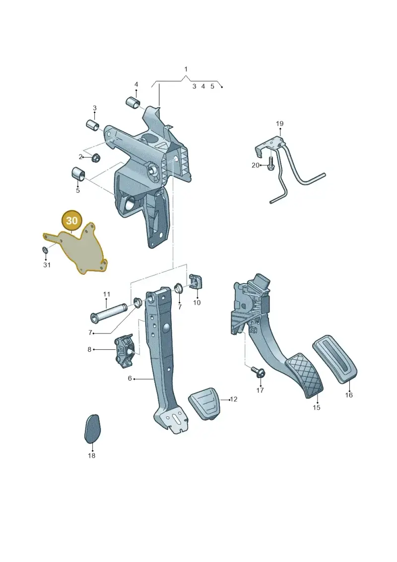 3Q2721615C — Audi A3 Sportback (2019-2021) diagram 596721700, position 30