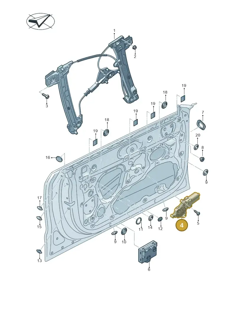 3QD959801D — Audi A7 (2021-) diagram 435837600, position 4