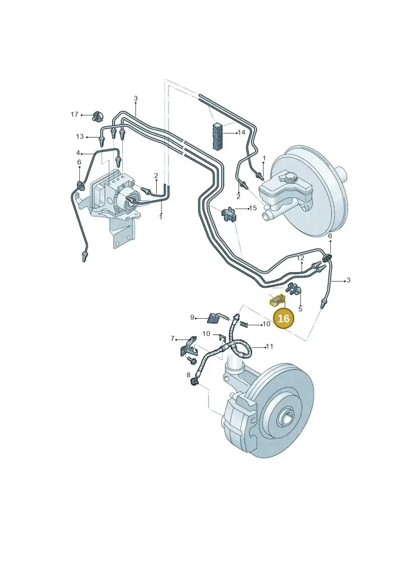 3QF611797A — Audi Q6 (2022-) diagram 808611200, position 16