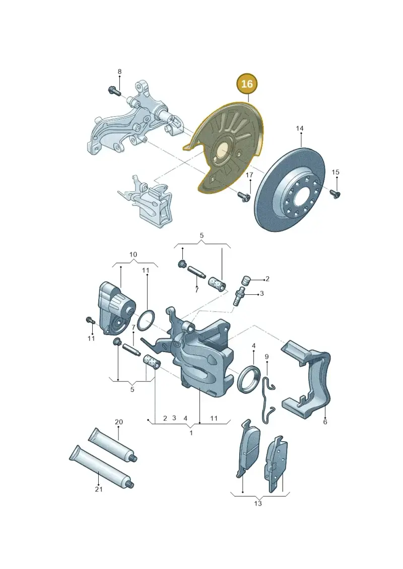 3QF615612A — Audi Q6 (2022-) diagram 519615600, position 16